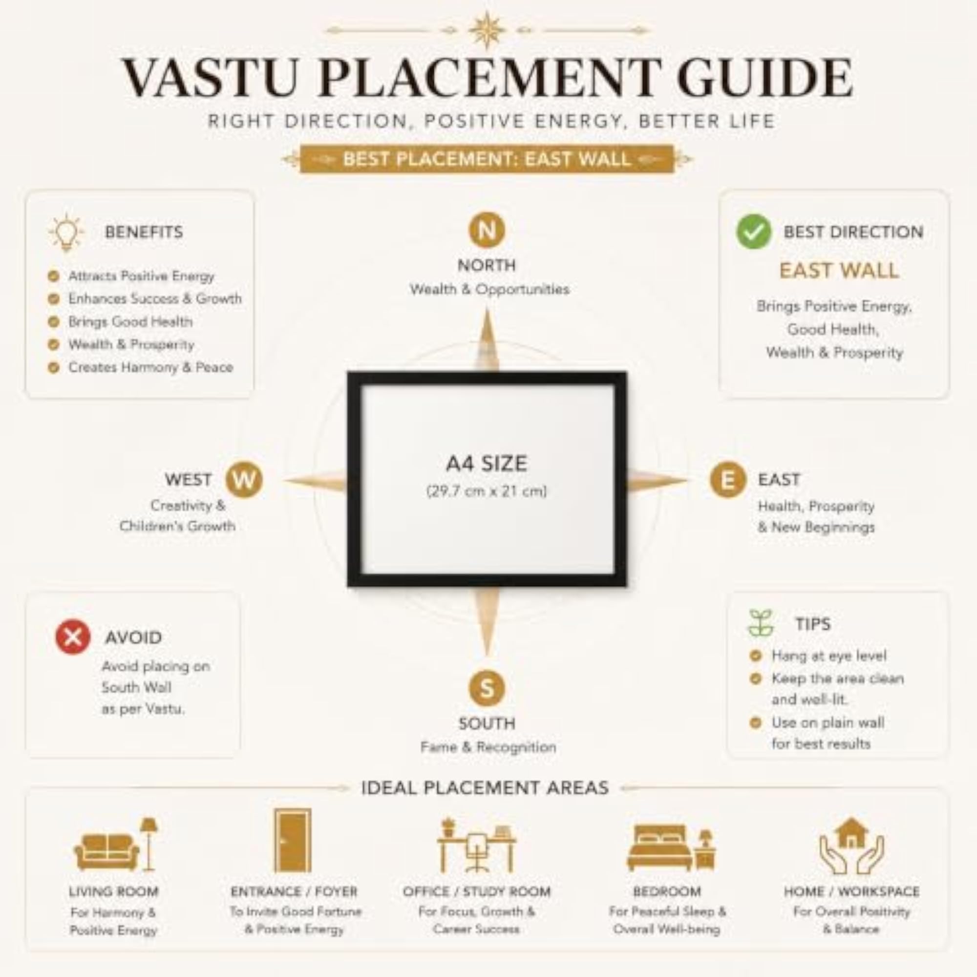 Mountain Painting Vastu with Frame, Scenic Wall Art