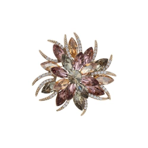 Broche à fleurs délicate pour banquet, parure brique rétro pour magnifier votre tenue de soirée
