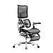 Produktbild Diablo Brave V-Kinetic Bürostuhl Ergonomisch Schreibtischstuhl Chefsessel mit Fußstütze 5D Armlehnen Netzstoff Lendenwirbelstütze Verstellbarer Sitz Belastbar bis 120 kg (Schwarz)