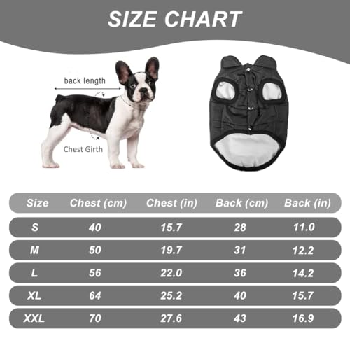 meioro Winter Hundemantel Warme Hundejacke, Kaltes Wetter Haustier Kleidung Winddichte Welpenmäntel, Hund Fleeceweste Weiches Sweatshirt für Kleine Mittlere Hundepullover Outfit (Schwarz,M)