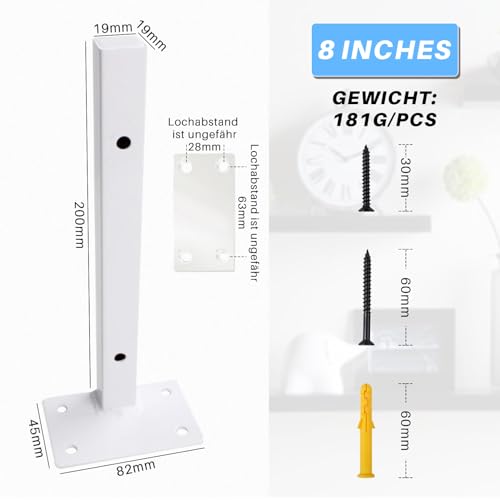 Support étagère robuste équerre d'angle blanche pour charge lourde - 3