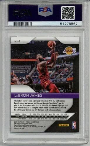 2018 PANINI PRIZM #6 LEBRON JAMES BASKETBALL CARD CAVALIERS PSA 9 LOW POP RARE