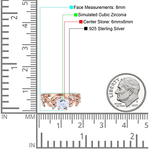 OMRANII Hexagon vintage style Wedding Engagement Ring Round Simulated Cubic Zirconia 925 Sterling Silver4