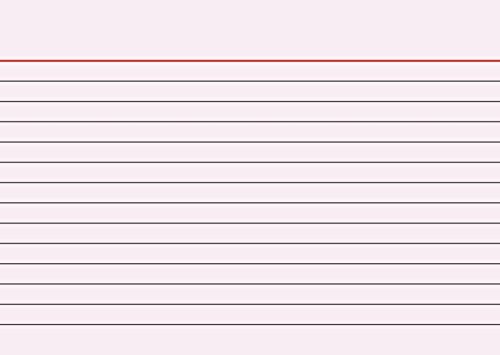 Brunnen-102260120-Index-Card-A6-Lined-Shrink-Wrapped-Pack-of-100--Red