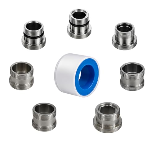 XNTONG 7 Pieces Male Thread Faucet Adapter Kit Sink Faucet Aerator Adapter