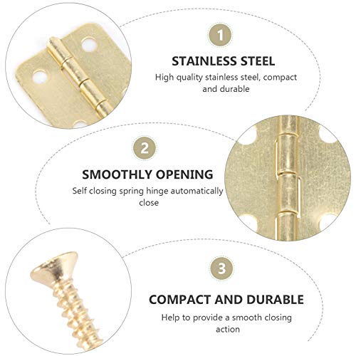 EXCEART Mortise Dobradiça de Mola 20Pcs Heavy Duty Automática Auto Fechamento Dobradiças de Mola de