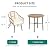 YITAHOME 5-Piece Dining Table Set with 4 Chairs, Kitchen Table & Chairs Set for 4, Boho Dining Room Table Set with Soft Cushion Chairs and 4 Holders, Perfect for Kitchen and Dining