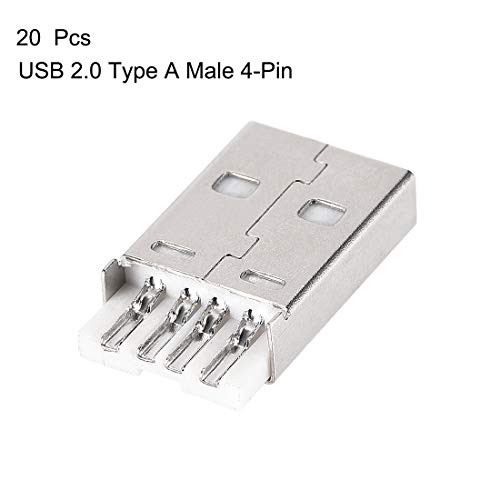 uxcell 20PCS USB 2.0 Tipo A Conector Macho miniatura 2