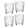 Bormioli Rocco Diamond 13 oz Double Old Fashioned DOF Drinking Glasses Clear Set of 4