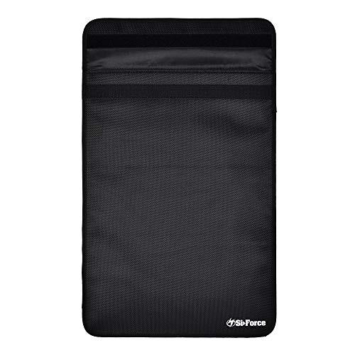 Faraday Bag, SiForce Signal Blocking Bag Shielding Pouch for Cell Phones, Tablets, and Laptops 11.25" x 16" (LE X-Large)
