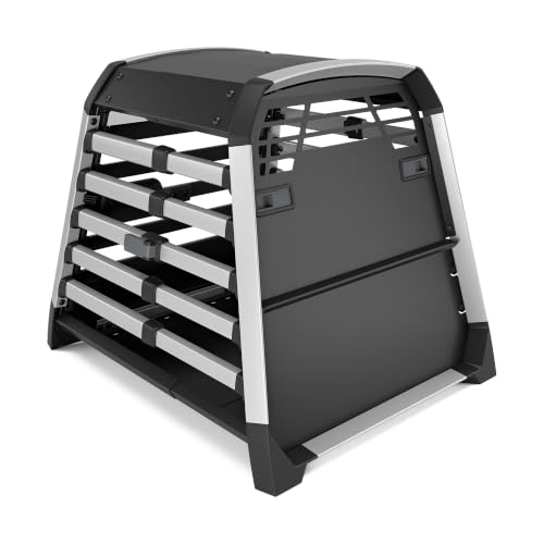Thule Allax Hundebox, Transportbox Hund, Hundebox für Auto Black/Aluminum M Compact