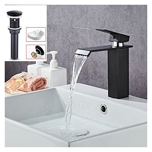 Robinet Bassin Salle Bain Massif en Laiton d'architecte avec bonde Pop-up