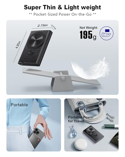 Aaoyun Magnetic Portable Charger 10000mAh, 15W Wireless & 22.5W PD Fast Charging Battery Pack - image 6