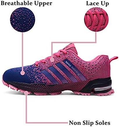 Womens Mens Walking Shoes Non Slip Comfortable Tennis Lightweight Indoor Sneakers Outdoor Joggger Running Shoes Purple Size 10 | Image 1