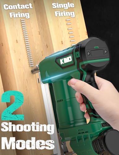 Image of KIMO Brushless Brad Nailer Cordless 18 Gauge Nail Gun with 5000PCS Nails | 2 Firing Modes,180 Nails /min, Adjustable Depth, 3‑Layer Safety Lock, LED Light, 2*12V 2.0Ah Battery & 1H Fast Charger for DIY