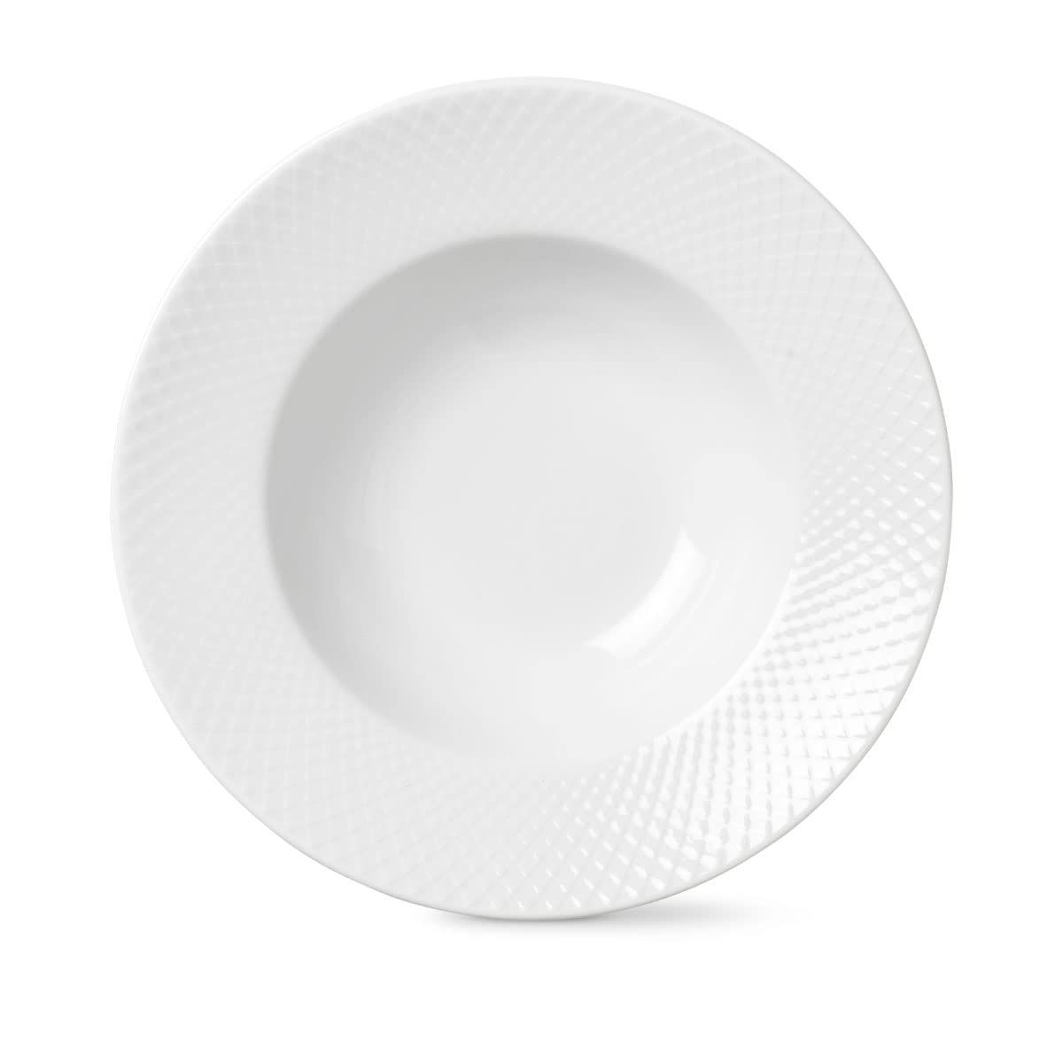 Assiette creuse Ø24.5 cm Rhombe pour remplacer votre vaisselle rayée par du blanc