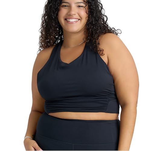 Image of POPSUGAR Sports Bras for Women - Y Back, High Neck, Strappy & Long Line Padded Racerback Bra Workout Yoga Top Racer Back Bra