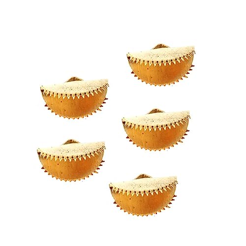 HOODANCOS 60 Pcs 20mm Semicircle Fastener Clasps Crimp End Clamps Waistcoat Buckles Tassel Clips Petal Fringe for Choker Necklace Bracelet Making