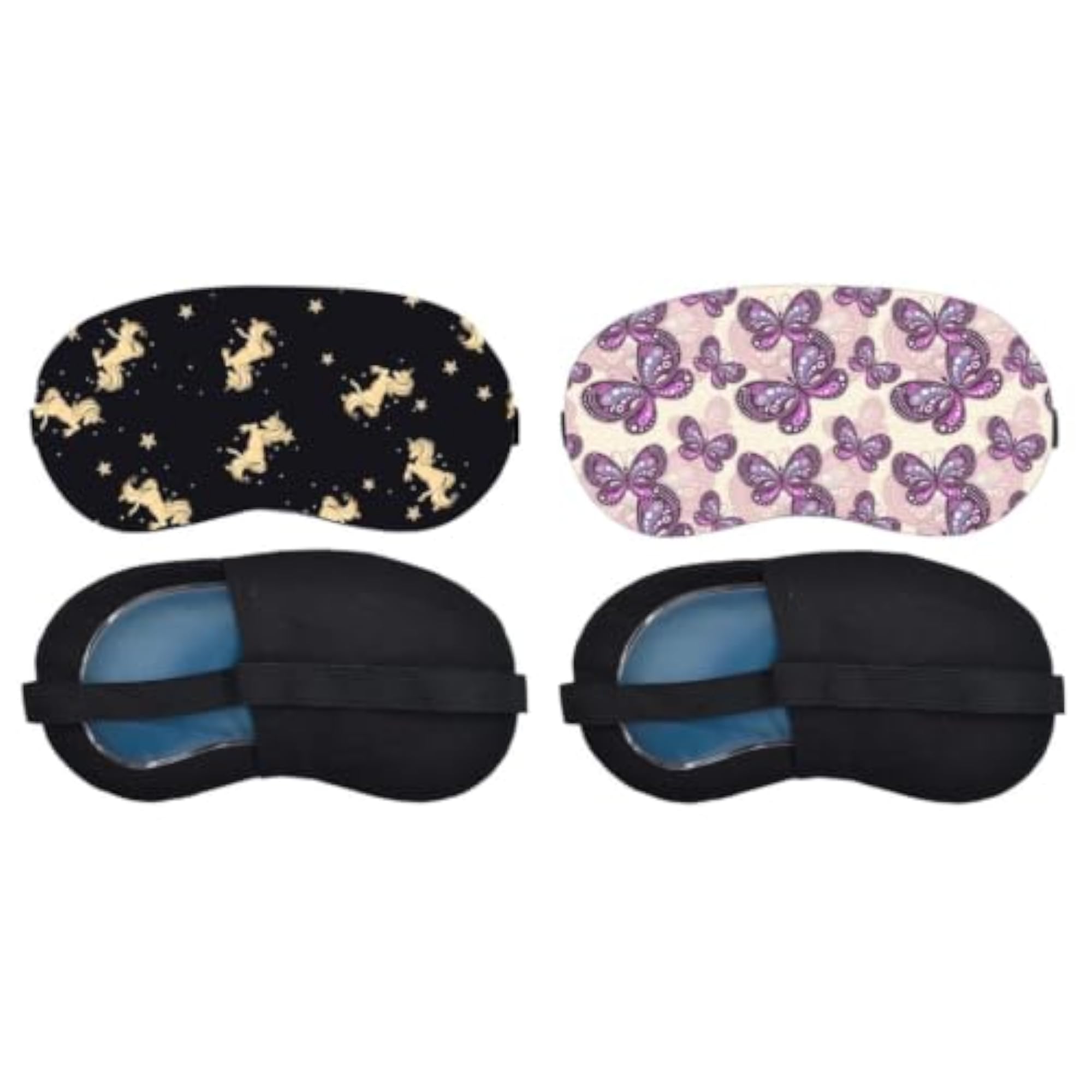 Golden Unicorn Constellation Lavender Butterfly Sleeping Mask Combo