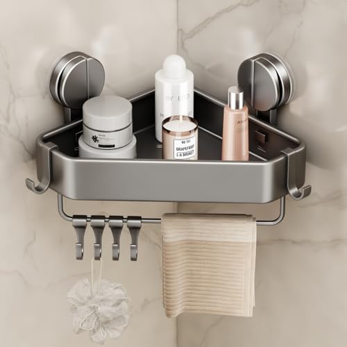 Mustorn Estante para Ducha de una Sola repisa con ventosas