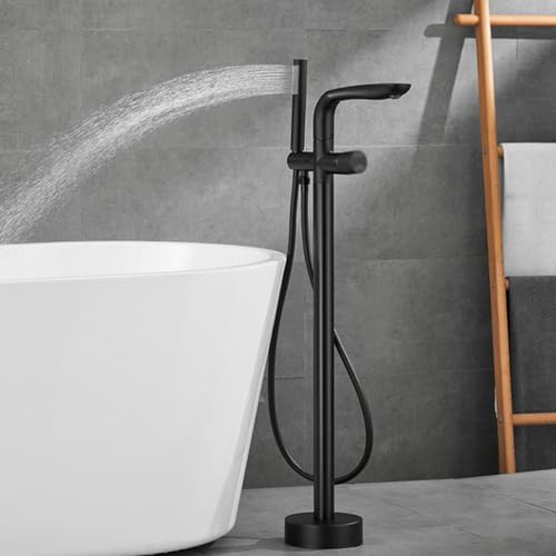 Robinet de baignoire sur pied gris pour éviter les éclaboussures et fuites