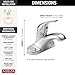 Delta Foundations Centerset Chrome Bathroom Faucet, 4 Inch 3 Hole Bathroom Sink Faucet for Vanity, Metal Push-Pop Drain Assembly, Chrome B501LF