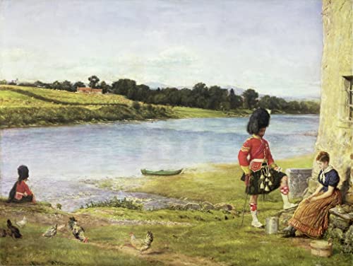 Peinture sur toile décoration chambre à coucher style nordique Millais 60x90