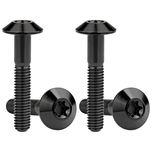 Titanium M4 M5 M6 Button Torx Head Bolt Screw (Black, M6x35mm)