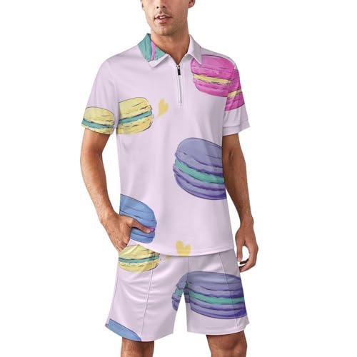 Combinaison zippée de sport décontractée 2 pièces couleur bonbons de macaron