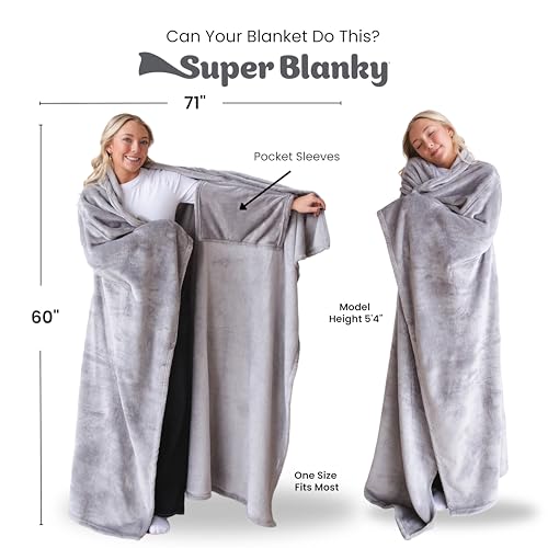 Super Blanky Wearable Blankets for Women, Adult Wearable Blanket Men, Valentine's Day Gifts for Her, Wife Birthday Gift Ideas