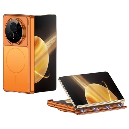 YSHFGAN Stoßfestes Hüllen Für Honor Magic V3 Leichtes Schlankes Gehäuse Mit Scharnier Und Kameraschutz Kompatibel Mit Kabellosem Laden (Orange)