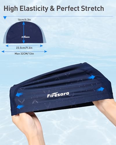 Firesara Fishtail Fabric Swimming Cap Women Men - Image 3