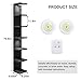 Fixwal 7 Tier Wall Mounted Shelf Unit Black Floating Shelves with LED Lights Lack Wall Shelf for Home Decor Organizer Display