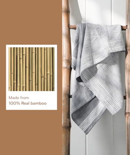 Image of Thirsty Towel, Bamboo Towels for Bath, Super Soft Slub Towel & High Absorbency Towels, Light Weight, & Quick Dry Towels for Bath Large Size, Towel for Bath Men, Women & Kids (Pack of 1 - Dark Denim)