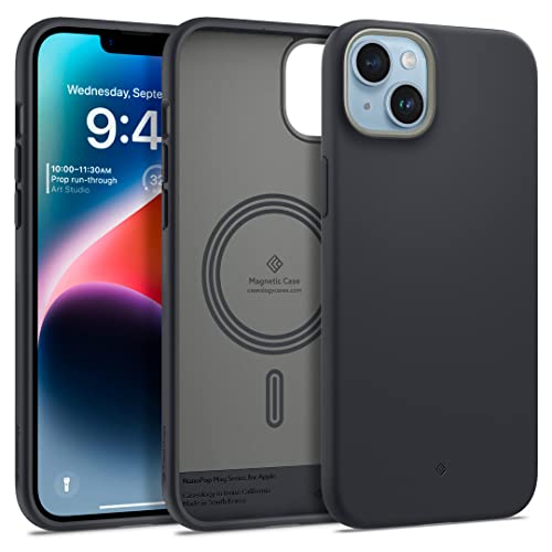 Caseology by Spigen Nano Pop Mag Back Cover Case Compatible with iPhone 14 (TPU and Polycarbonate|Black Sesame)