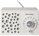 Crosley CR3042A-WS Maverick Portable AM/FM Radio with Bluetooth Receiver, White Sand