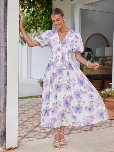 Image of Maxigerui Women's Summer Floral Maxi Dress Spring Wedding Guest Dress 2026