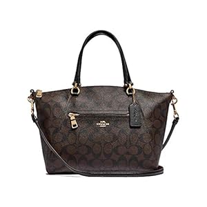 Coach-Womens-Prairie-Satchel-Crossbody Coach Womens Prairie Satchel Bag (Brown Black)