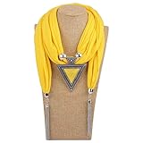 Schals Länge:> 175cm YUANCHENG Frauen Warp Schal Schmuck Halskette Anhänger Warp Schal Frauen Kopftücher Hijab Anhänger Zubehör Schal Gelb