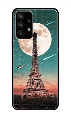 Image of Metal TPU Printed Back Cover for Samsung Galaxy A23 4G (Lovers Eiffel Tower) 360 Degree Protection | Camera Protection -25092024(AR)