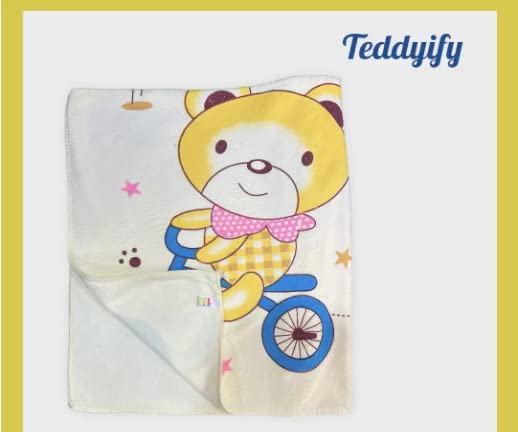 TEDDYIFY Soft Cotton Baby Bath Towel for Infants, New Born Babies and Toddlers, High Absorbent, Soft Cotton Premium Washcloth (Colours and Print As Per Availability) (Pack of 1 Towel) - Image 2 thumbnail