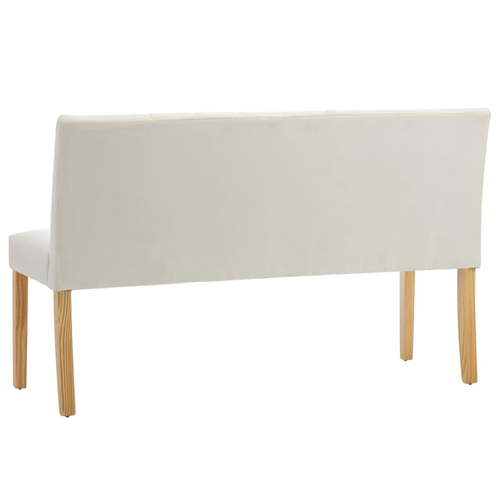 Homgoday Banquette rembourrée en velours crème avec dossier linéaire - Assemblage facile