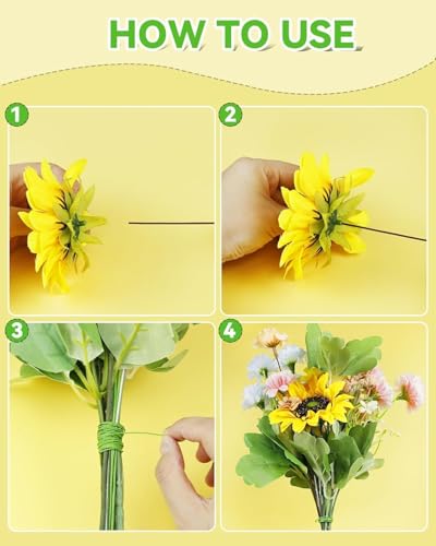 Image of XANTHIC 200Pcs Green Floral Stem Wire, 09 Inch Extra Long, 3 MM Thickness, Craft Wire for Crochet Flower Making DIY, Bouquet Craft Sticks Supplies (200)