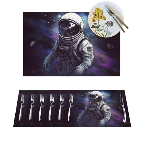 Set de table astronaute pour repas en extérieur sur la terrasse et table basse - 2