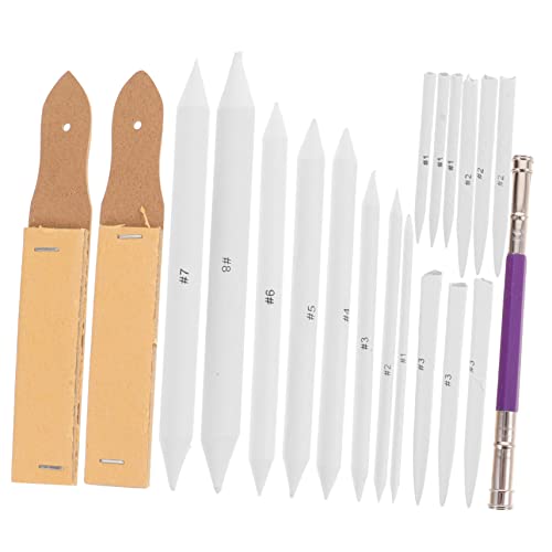 DOITOOL 1 set Sketch Drawing Durable Blending Stumps Sandpaper for Artists for Smudging Shadowing and Softening Lines and Pastel Artwork