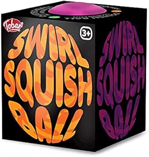 Tobar 38430 Swirl Squish Ball, Assorted Designs and Colours