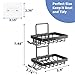 Moforoco Double Soap Bar Holder for Shower, No Drilling, 304 Stainless Steel, Wall Mounted Soap Holder with 4 Hooks and Razor Holder, Shower Rack Soap Tray Bar Soap for Bathroom Accessories Organizer