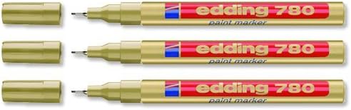 edding 780 Paint Marker Xylene and Toluene-free 0.8mm Line Gold Ref 780053 [Pack 10]