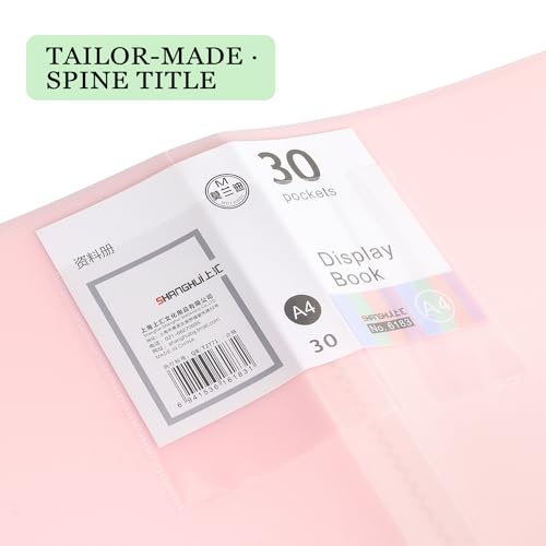 Tamaki TK20231018-2 Portfolio Binder With Plastic Sleeves, Pocket Portfolio Folder With Clear Sheet Protectors, Display 60 Pages Book, Presentation Book For Artwork thumb #3