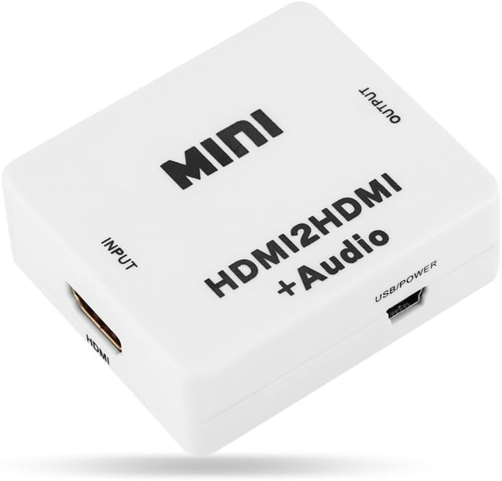 Image of Mini HDMI2HDMI Audio HD Converter, 1080P HDMI-Compatible Audio Extractor Adapter switcher for PC Laptop HDTV (HDMI to HDMI + Audio)